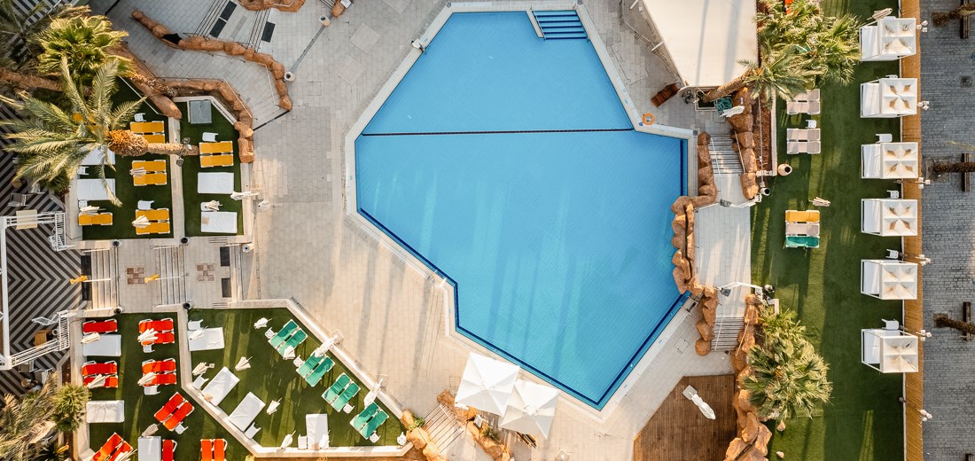 Vista aérea de la piscina VERT